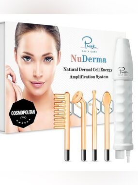 Pure Daily Care NuDerma Handheld Skin Therapy Wand Machine w/Neon… New Open Box
